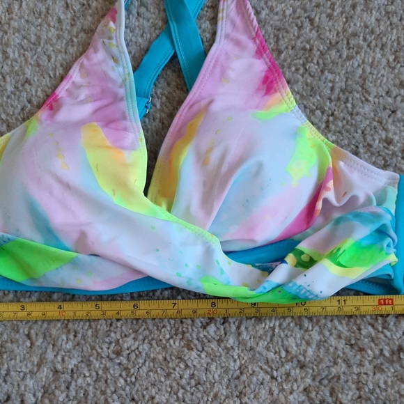 ROTITA Cross Front Colorful Print High Waisted Bikini -   Size: S - Picture 12 of 14